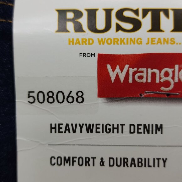 Rustler by Wrangler Mens Heavyweight Denim Jeans 46x30 Regular Fit Straight Leg - Picture 6 of 9